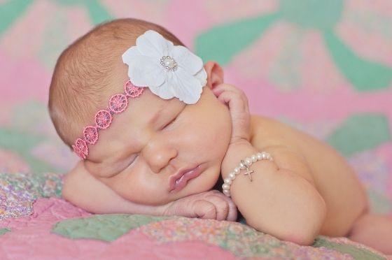 Sweet pearl baby baptism bracelet